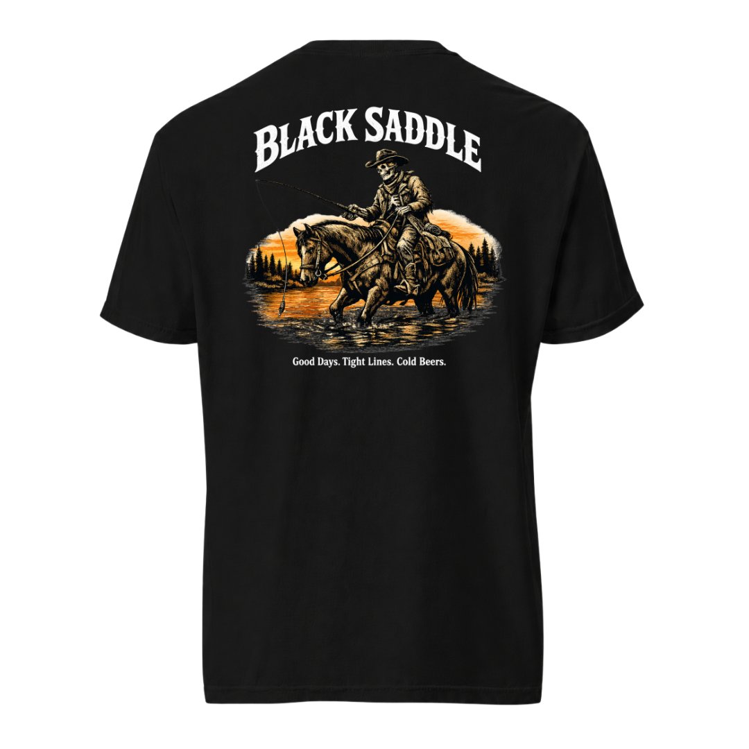 Black Saddle Fishing Rider Shirt