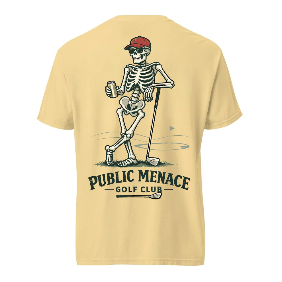 Public Menace Golf Club Skeleton Shirt