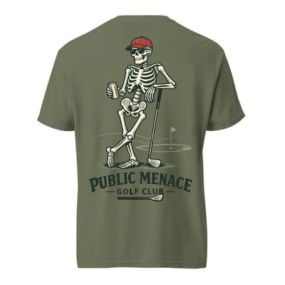 Public Menace Golf Club Skeleton Shirt