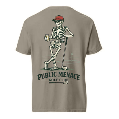 Public Menace Golf Club Skeleton Shirt